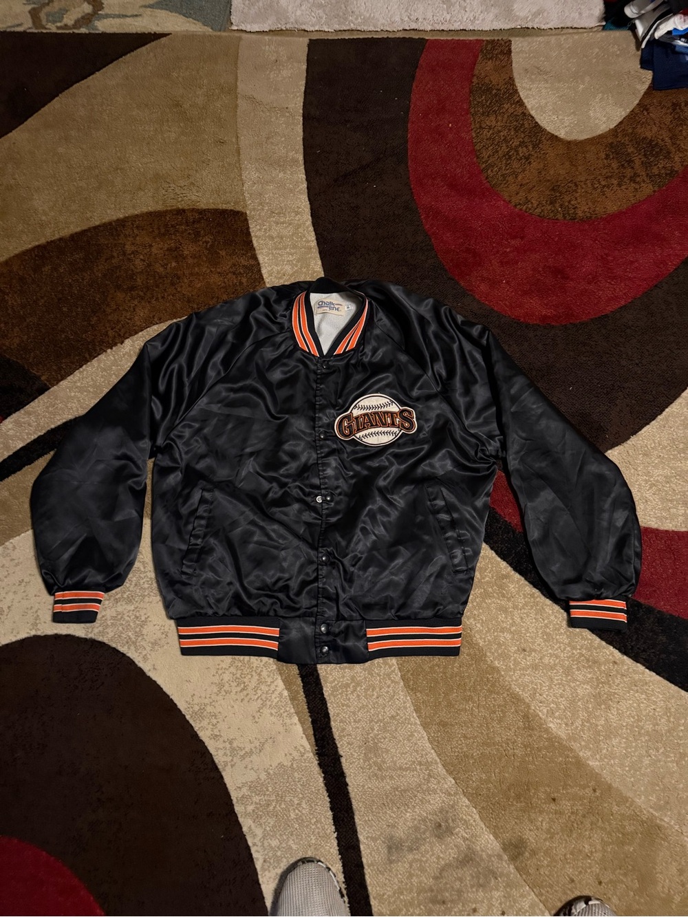 Rare vintage 80s chalk line, San Francisco Giants team jacket, size XL